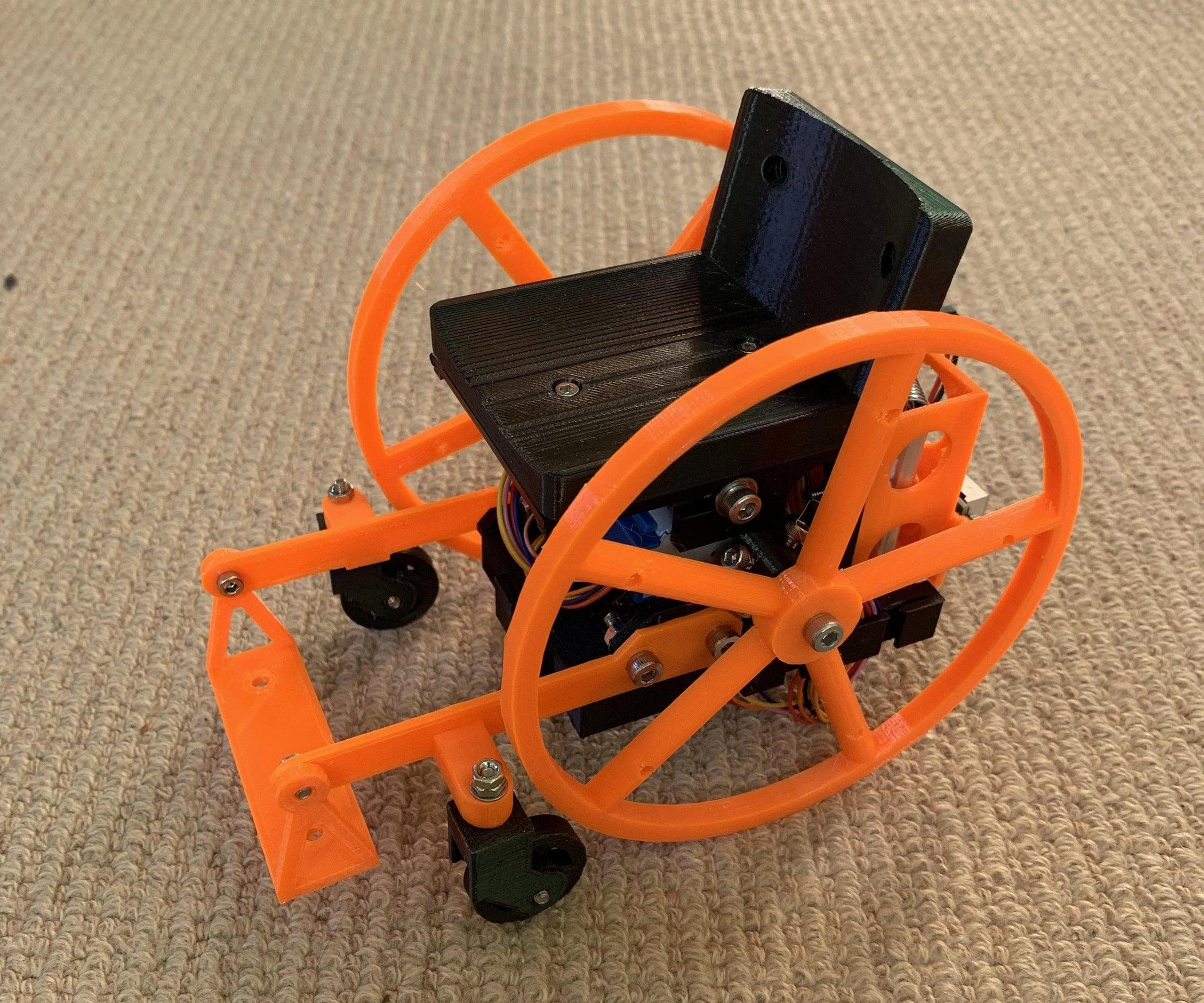 Model Wheelchair Robot With Pico Controller on Stripboard