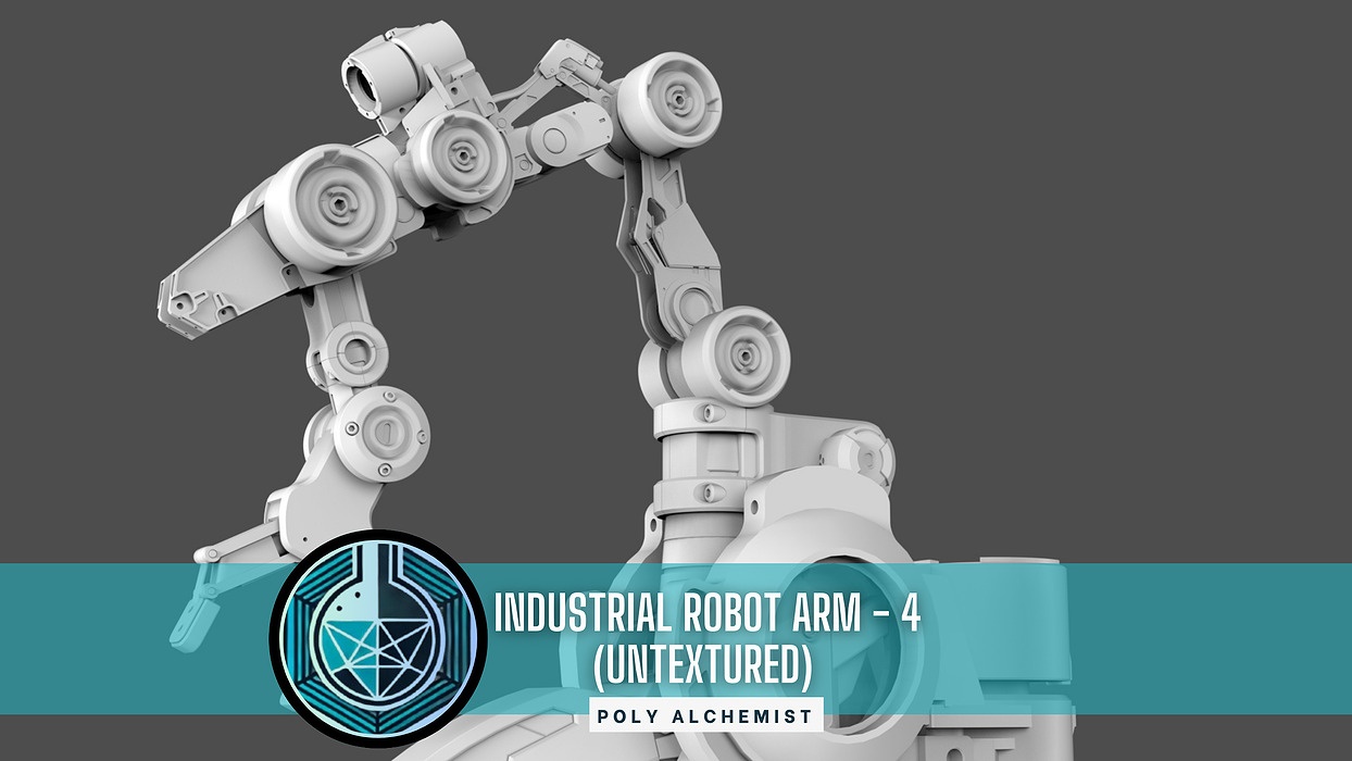 Industrial Robot Arm - 4-Untextured