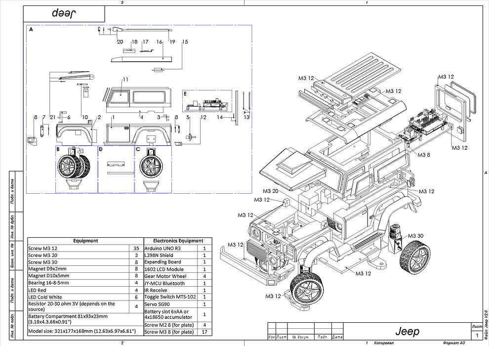 Jeep - Housing for RC Car - STL and CAD bundle - Commercial Use