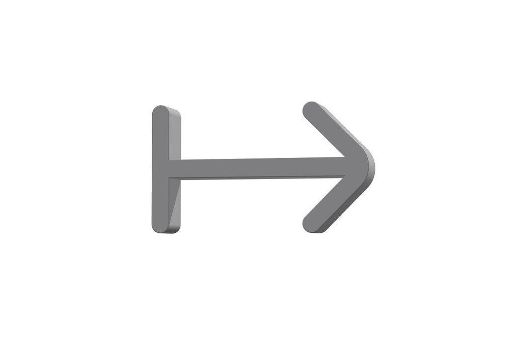 3d arrow from right
