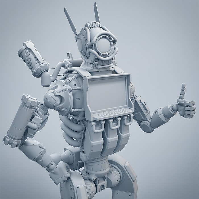 Pathfinder Chappie fan art gameready industrial Model TX 300-01