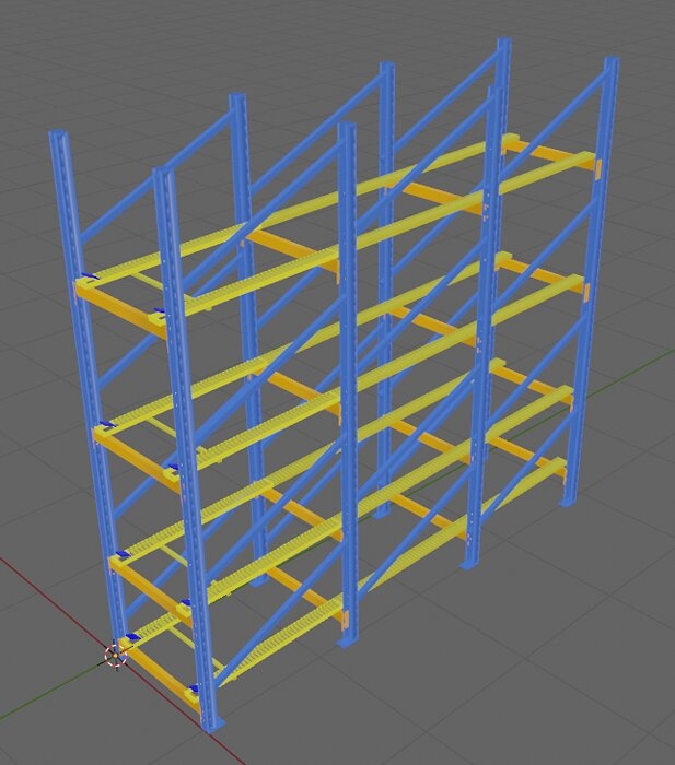 Flow Rack 3D designed model