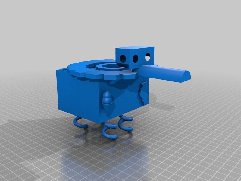 KJ12345 purple box black eyes neck robot