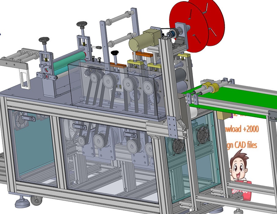 industrial 3D model KN95 mask making machine