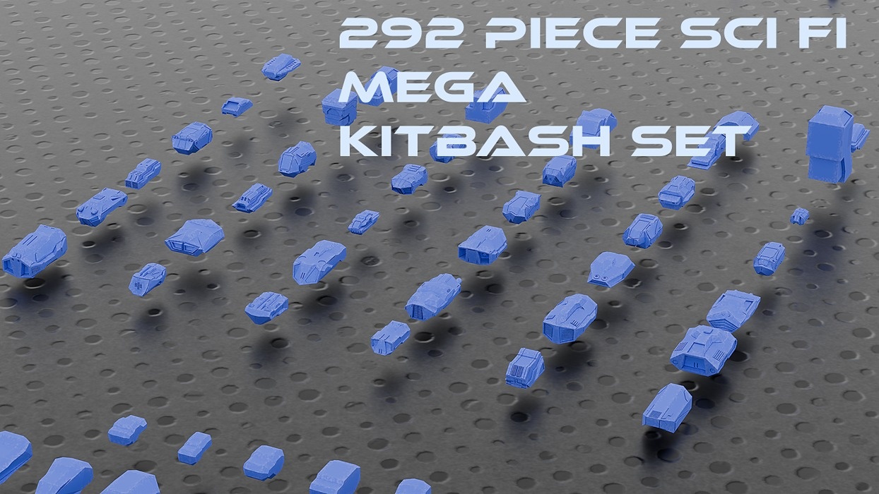 292 Sci Fi Piece Mega Kitbash Set