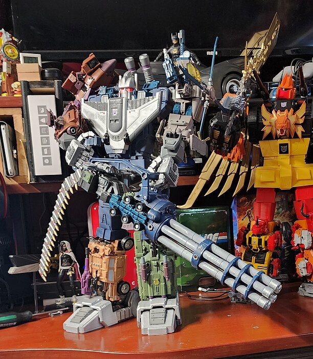 Sword and BFG Gatling Gun out of JB Bruticus Onslaught Trailer