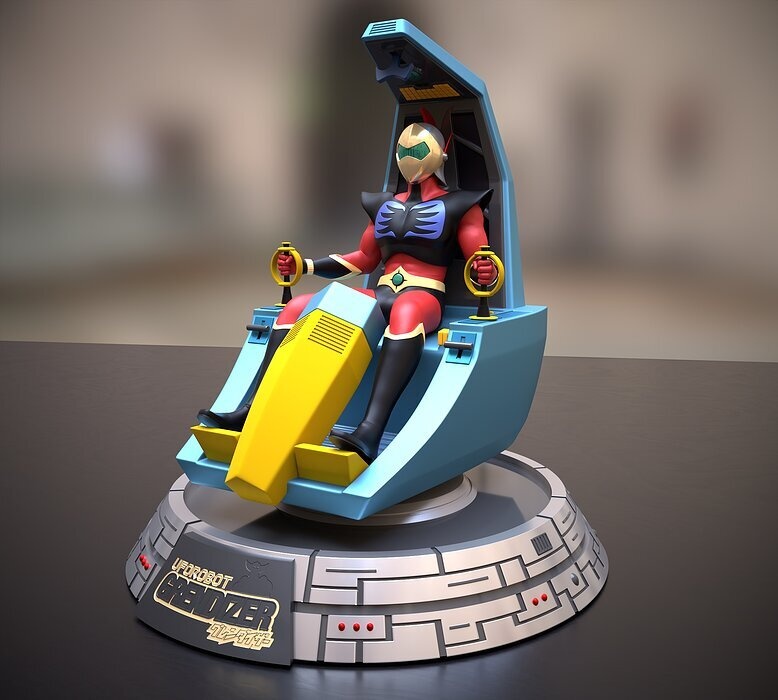 Actarus in the cockpit