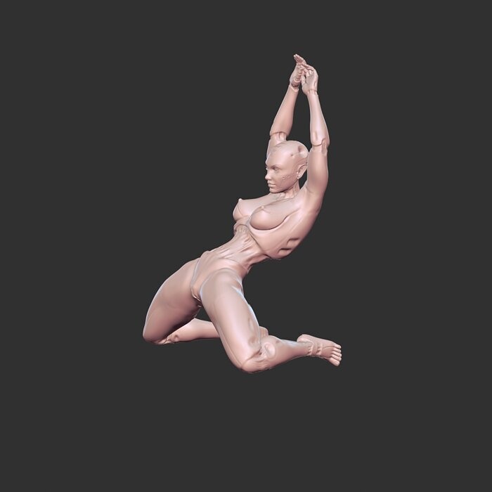 Cybernetic Goddess NSFW Erotic Pose STL