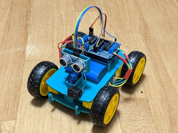 4-Wheel Obstacle Avoiding bot