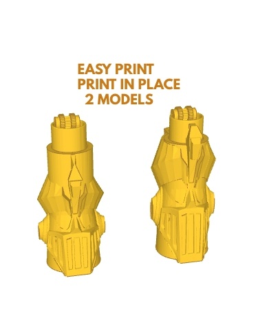 ROBOT CLIPPER COVER 2 MODELS PRINT IN PLACE EASY PRINT... FDM SLA