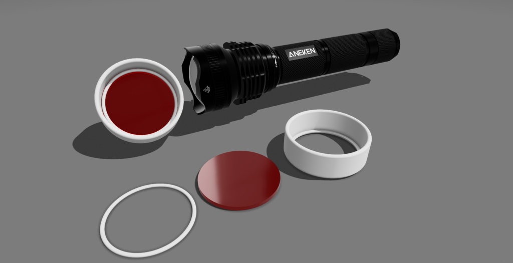 Red light filter for flashlight