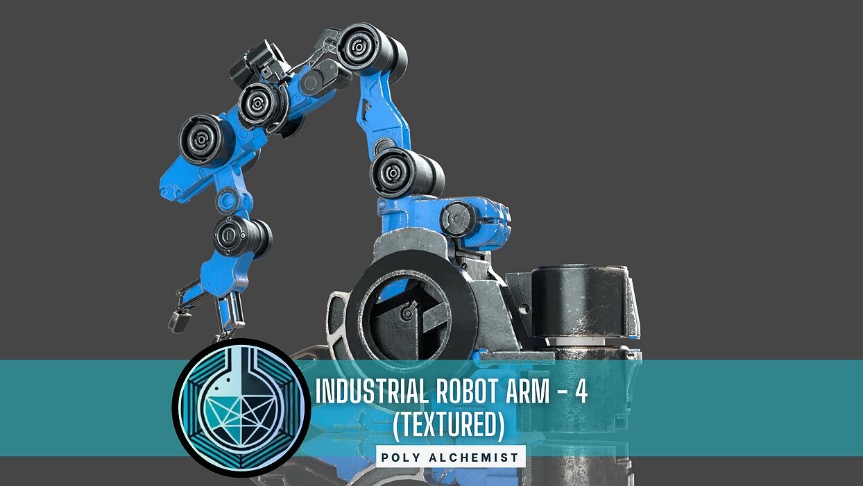 Industrial Robot Arm - 4- Textured