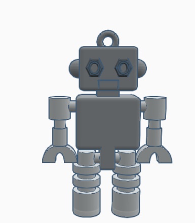 Customisable Cute Robot KeyChain