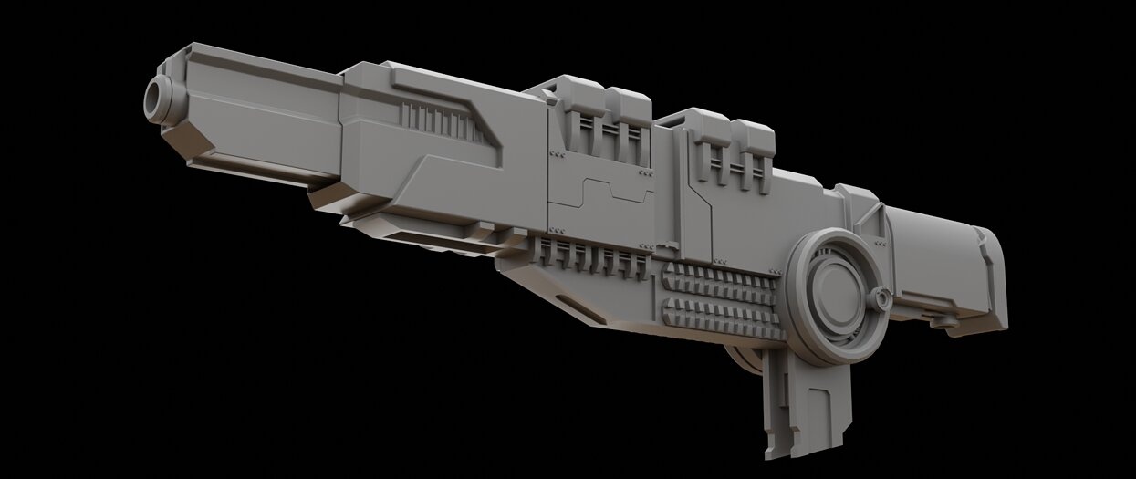 Mecha hard surface cannon