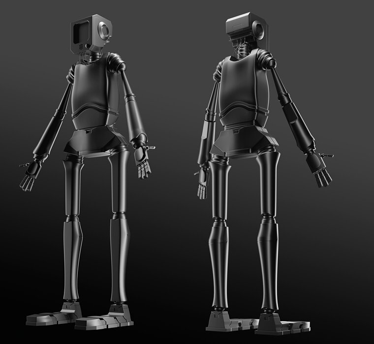 Stray Robot High Poly Low Poly model
