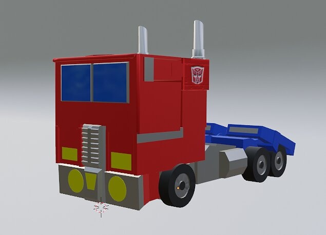 Optimus Prime classic version rigged and animated model