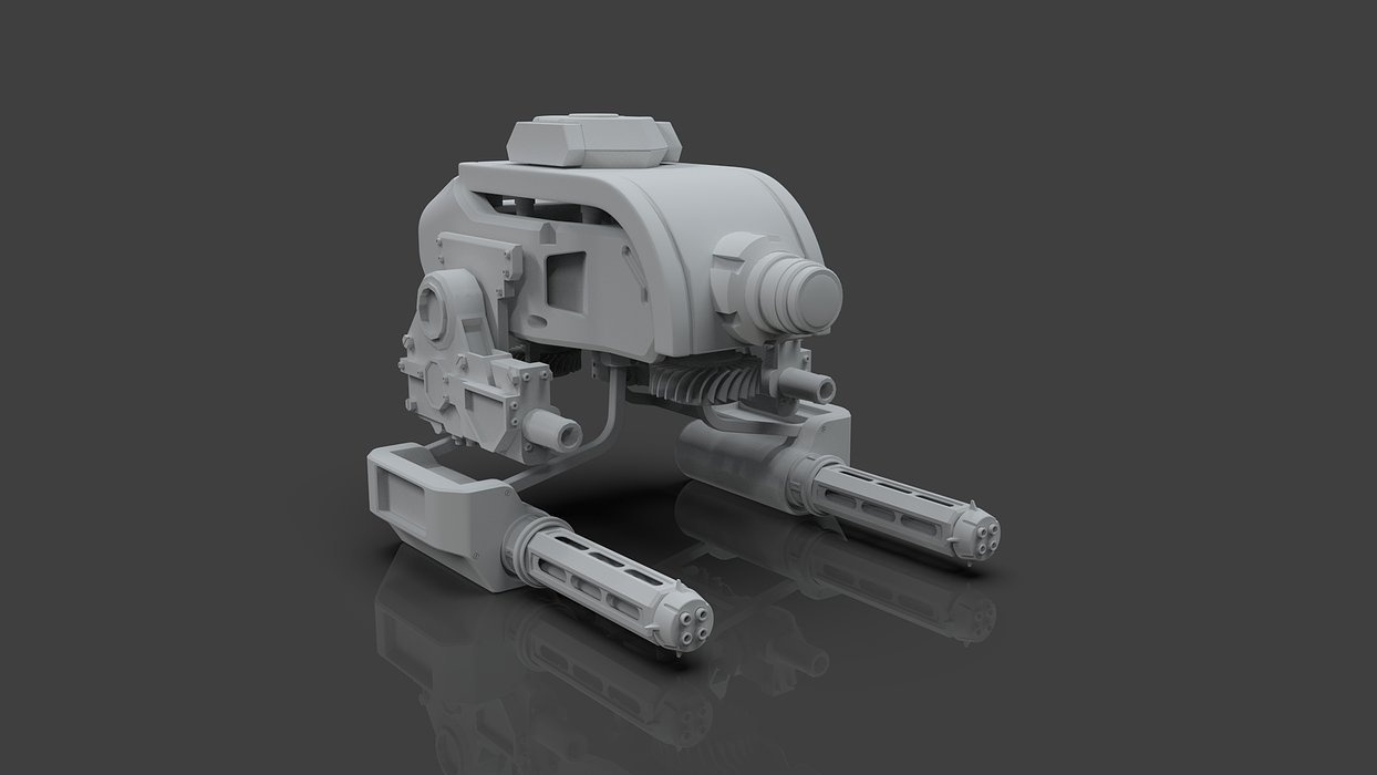 Sci-Fi Drone - 2 - Untextured