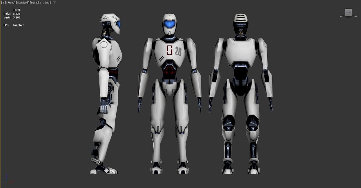 3D model of a humanoid robot