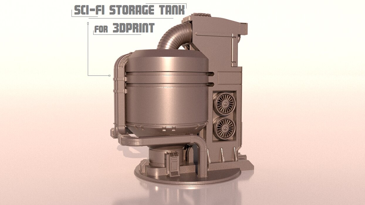 SCI-FI STORAGE TANK for 3Dprint