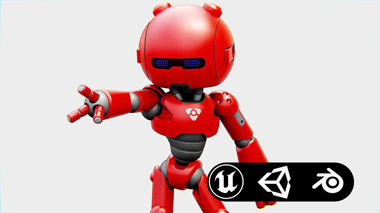 HELL BOY BOT Rigged for Unreal Engine - Unity - MIXAMO