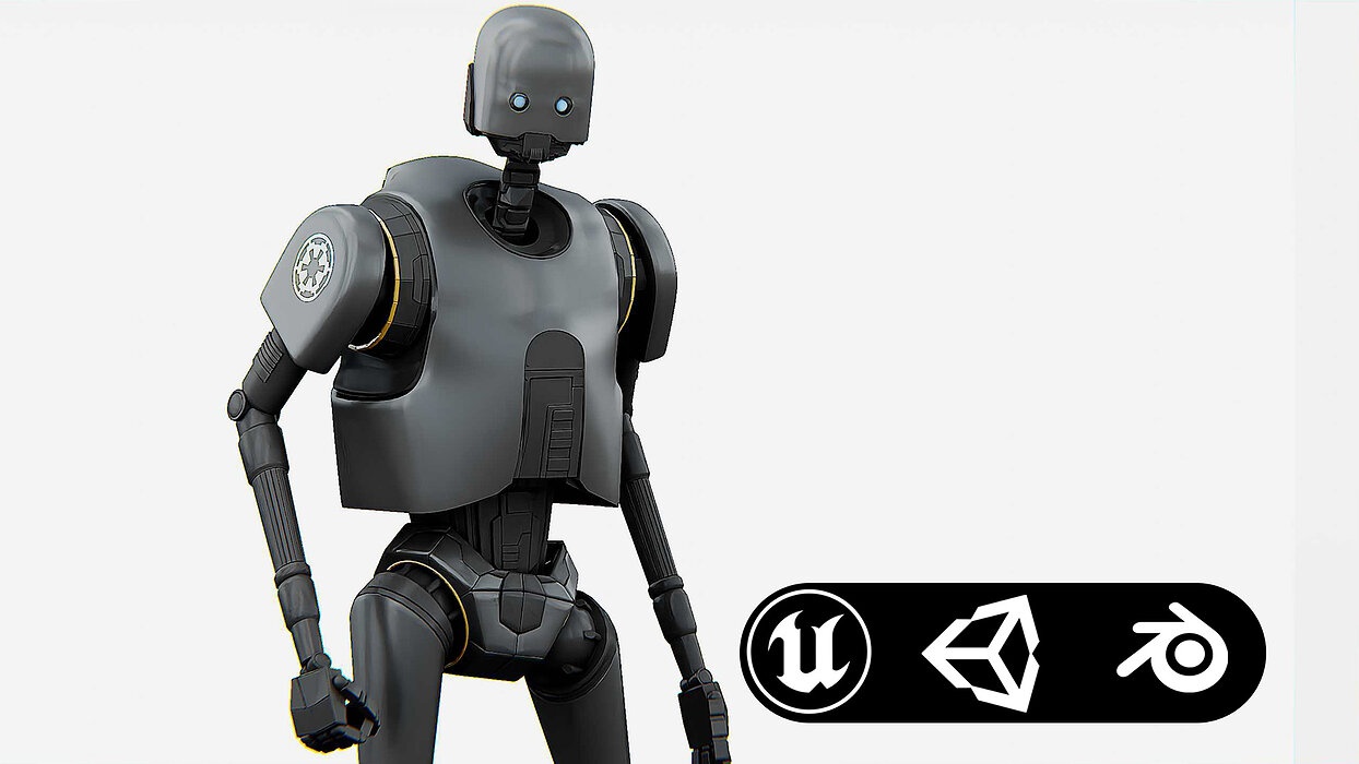 IMPERIAL DROID  Rigged for Unreal Engine - Unity - MIXAMO 
