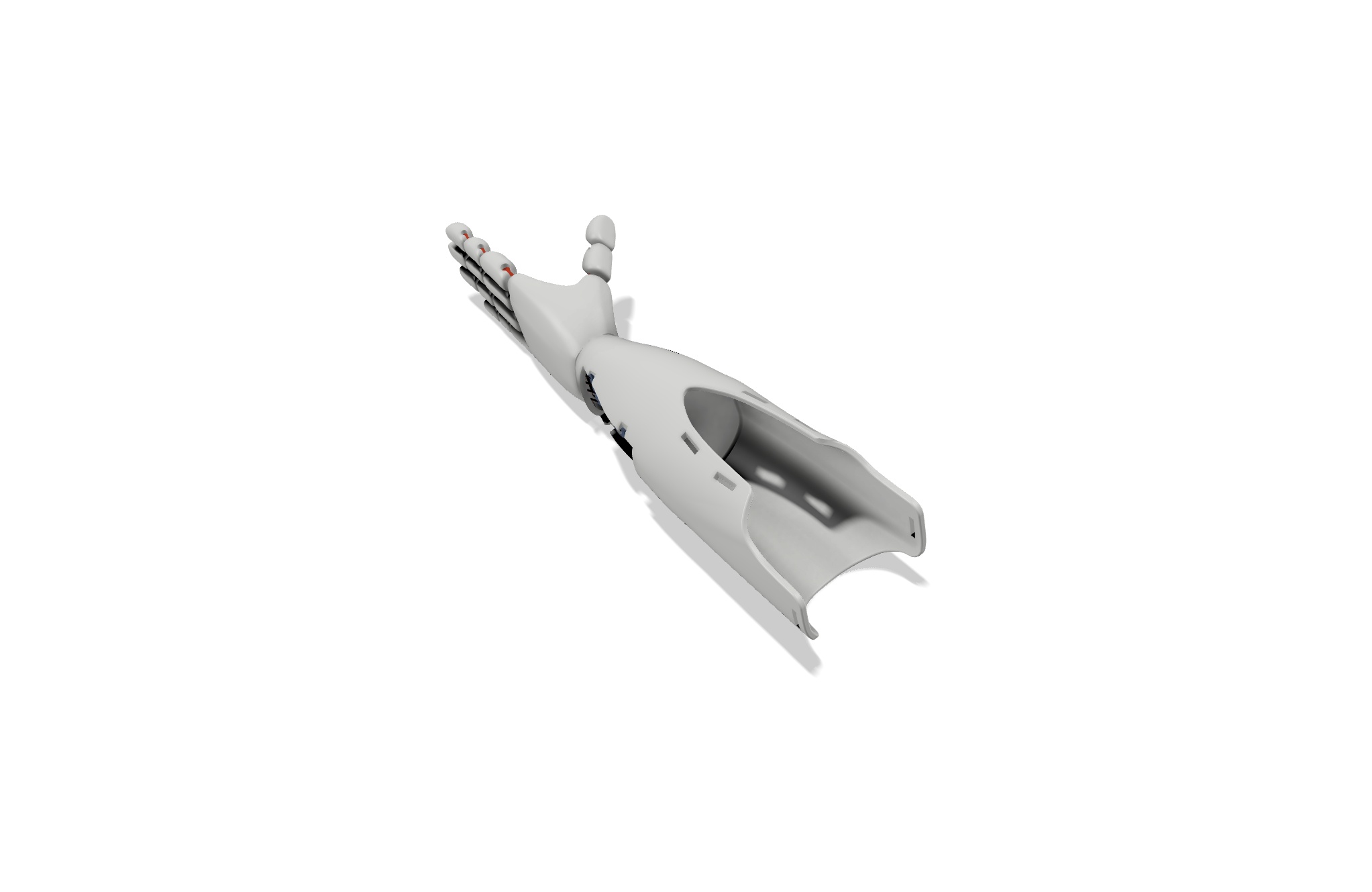 LOW COST ADJUSTABLE ROBOTIC PROSTHESIS FROM LEFT HAND TO FOREARM - LOW COST ADJUSTABLE ROBOTIC PROSTHESIS FROM LEFT HAND TO FOREARM - PROTESIS ROBOTICA DE MANO HASTA ANTEBRAZO IZQUIERDO ADJUSTABLE DE BAJO COSTO