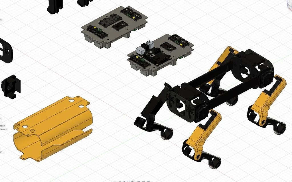 SpotMicroAI Long Bod, Plate for Pi Zero and Pi 4