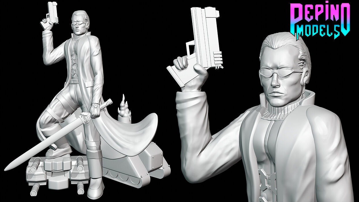 JC Denton from Deus Ex - 62mm scale miniature