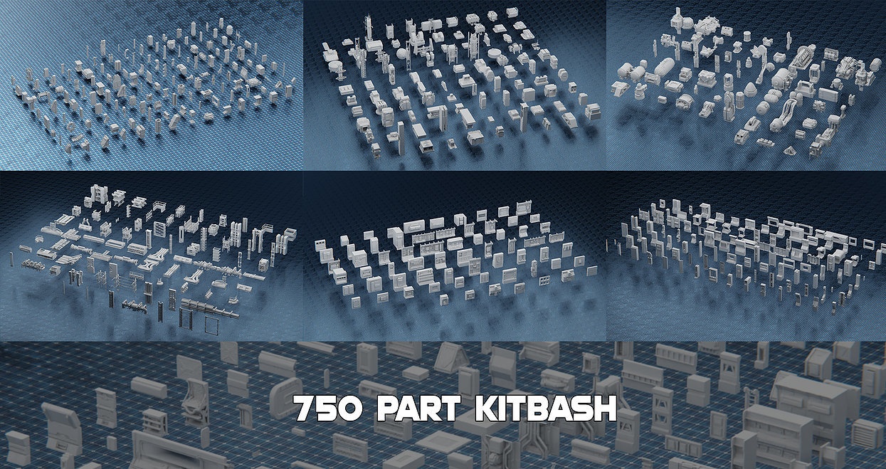 750 PART SCIFI KITBASH