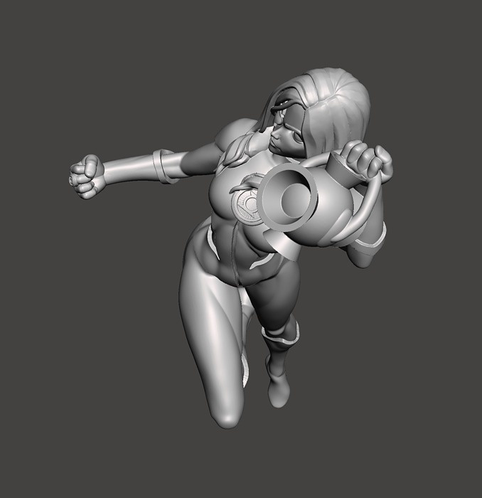 Jessica 3d model with base ready for 3d printing STL 