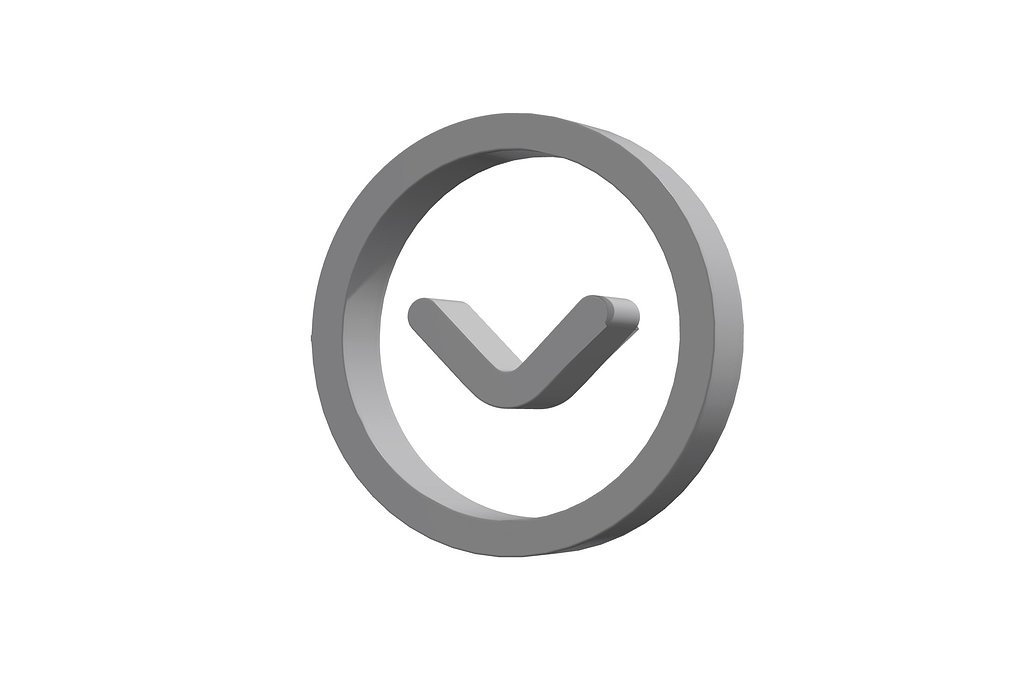 3d angle circle down