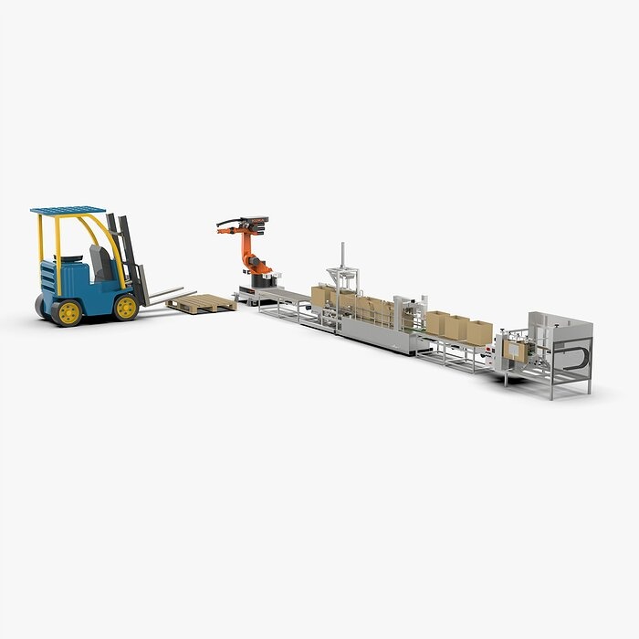 Automatic Carton Unpacking Packing and Palletizing Machine