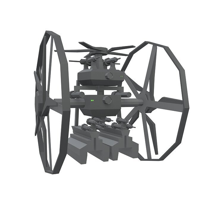 Cartoon Weapon Drone Robot V2 002