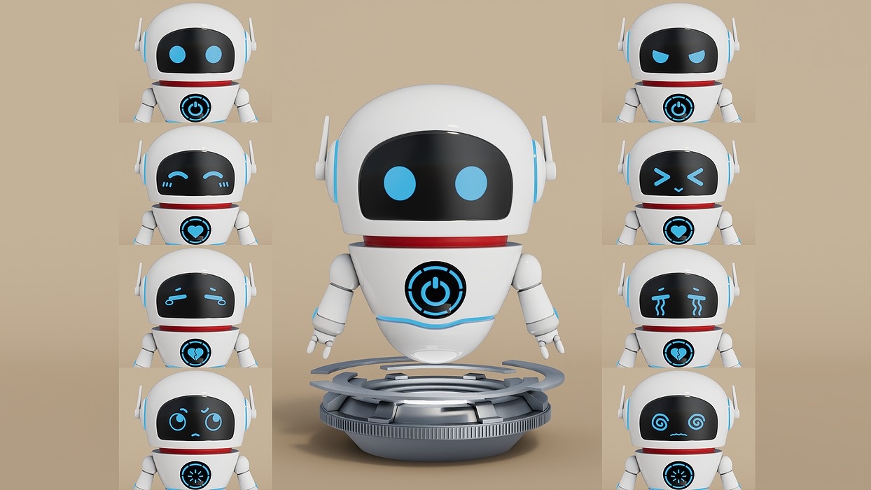 Rigged Cartoon Cute Robot