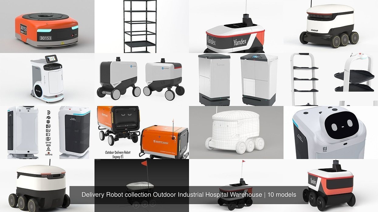 Delivery Robot collection Outdoor Industrial Hospital Warehouse