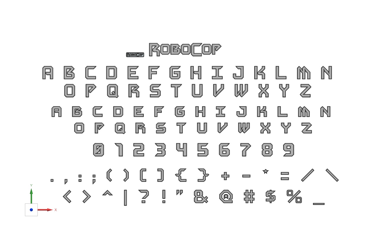 LETTERS AND NUMBERS ROBOCOP | LOGO