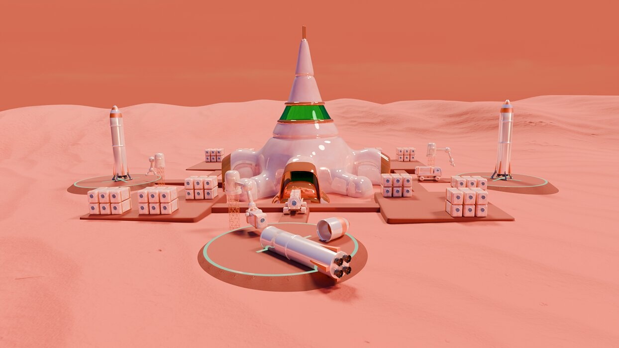Mars space port