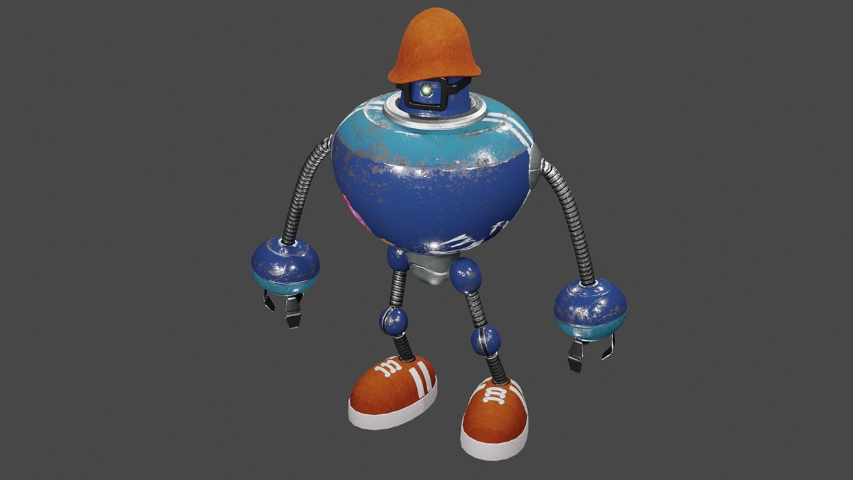 Animated Robot Breakdancer
