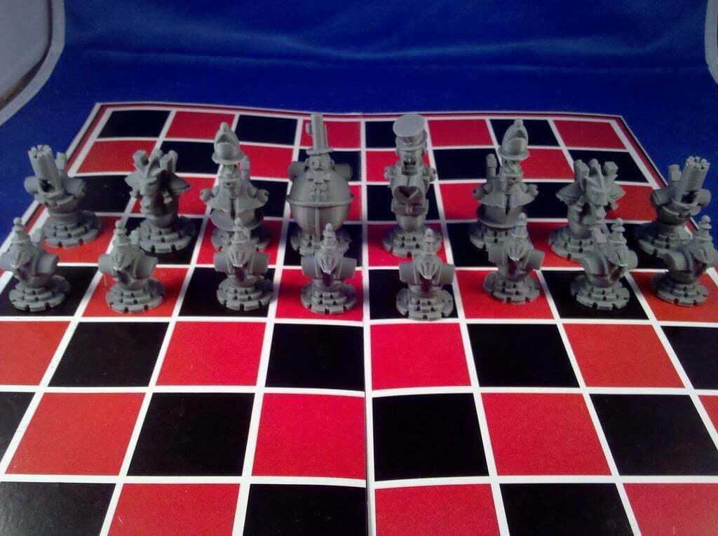 STEAMPUNK ROBOT CHESS PRINTABLE