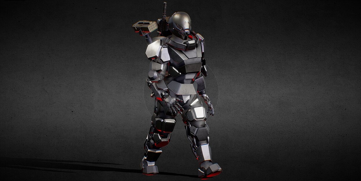 Robot Soldier Animated