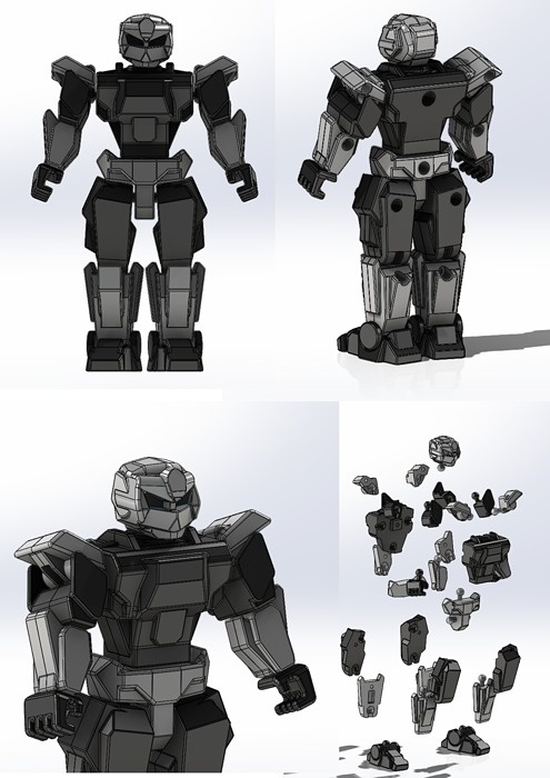 The robot model can flexibly move its joints