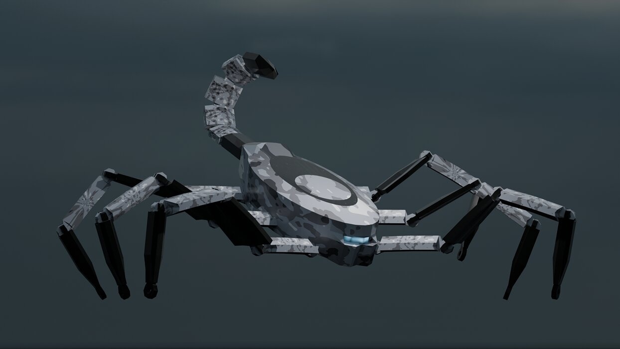 Mechanical Scorpion with Inverse Kinematics 