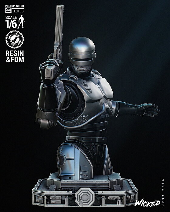 Wicked Movies Robocop Bust Tested for 3D printing
