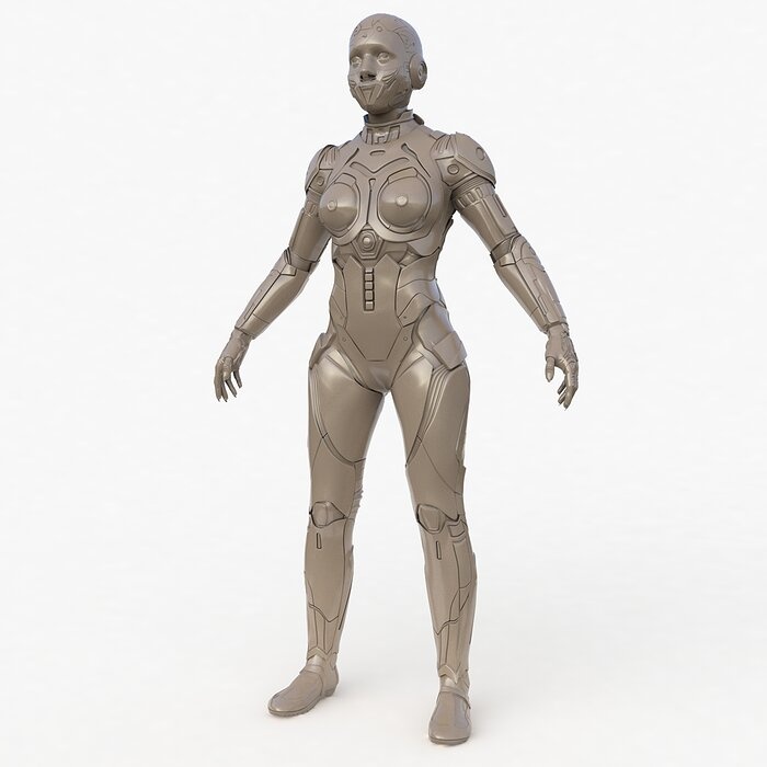 Cyborg Clay Low Poly