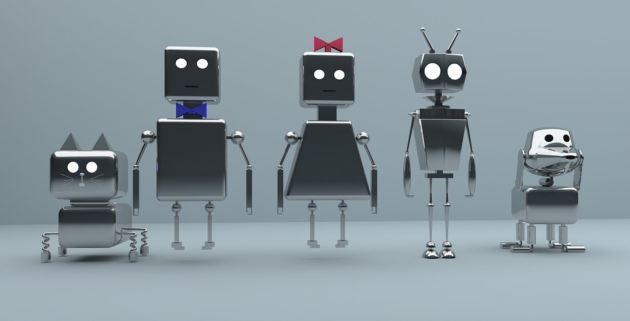 Simple robot characters