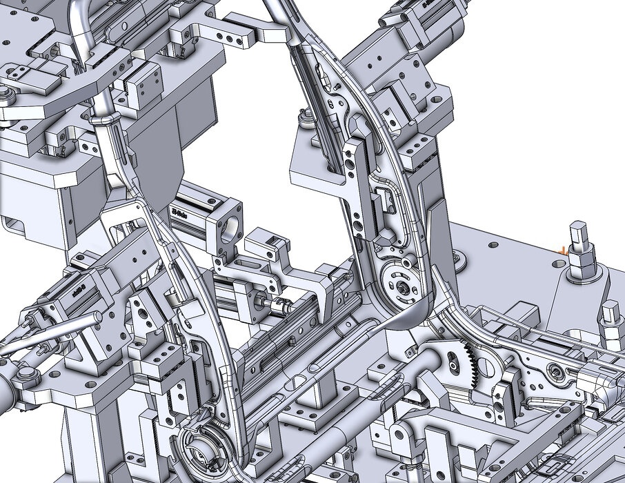 industrial 3D model Car seat welding jig