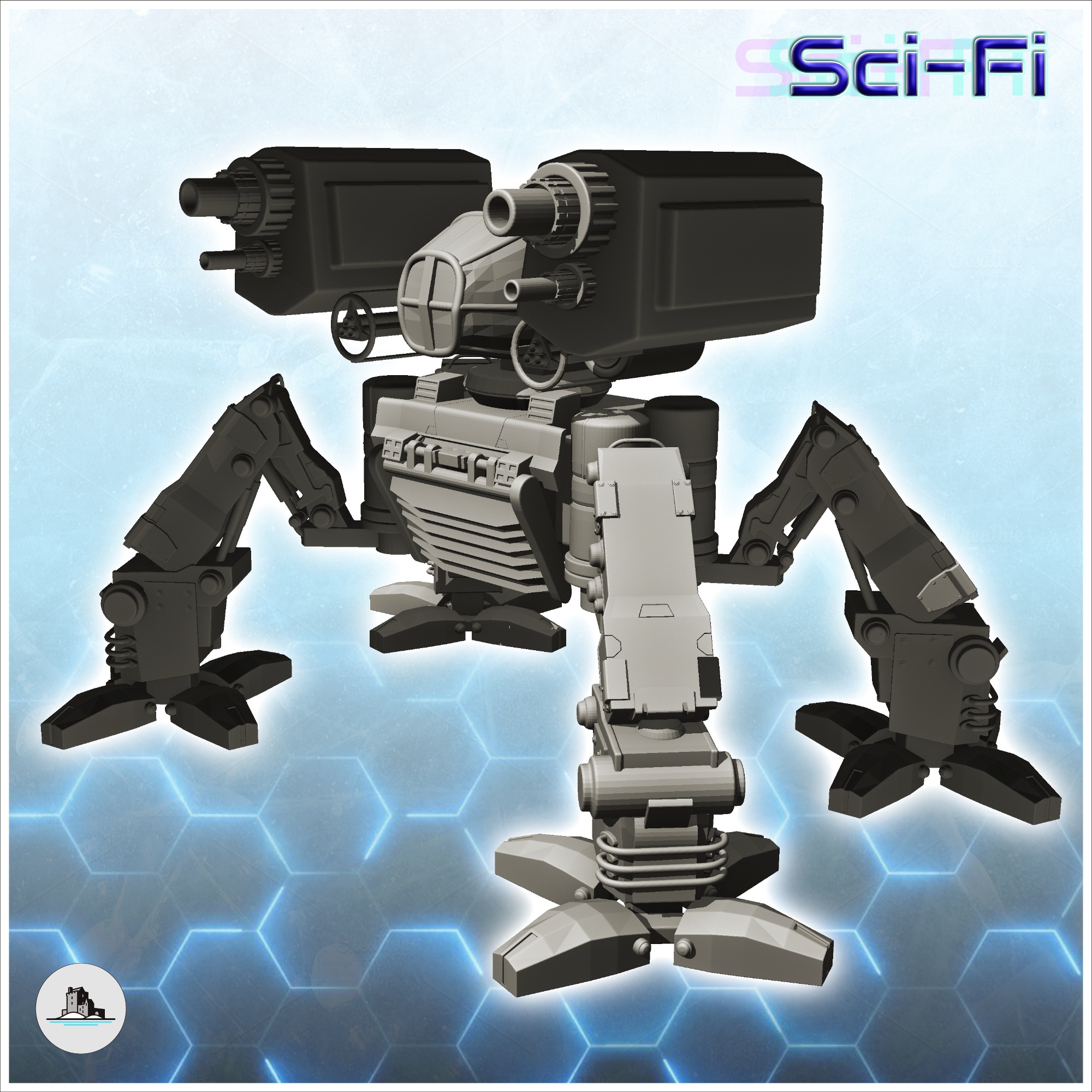 AMUS COMBAT ROBOT (14) - FUTURE SCI-FI SF POST APOCALYPTIC TABLETOP SCIFI