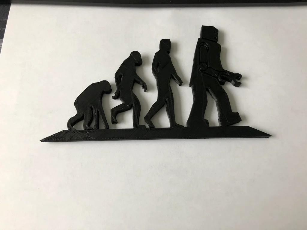 Human Robot Evolution Silhouette