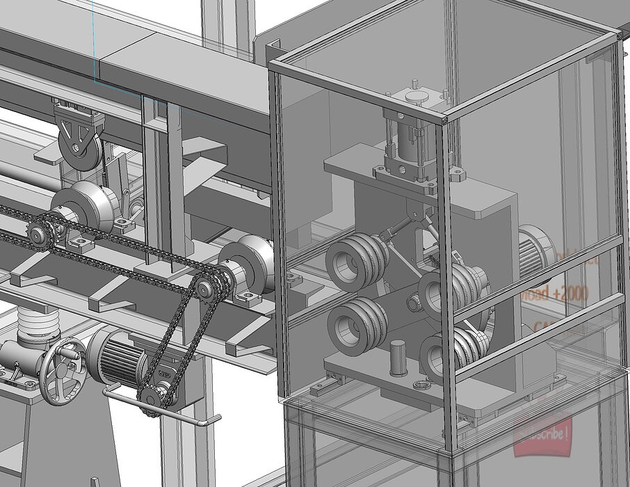 industrial 3D model Heavy round bar feeder