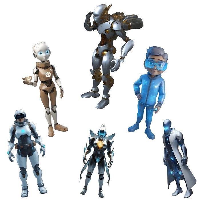 Futuristic Robot Character Pack